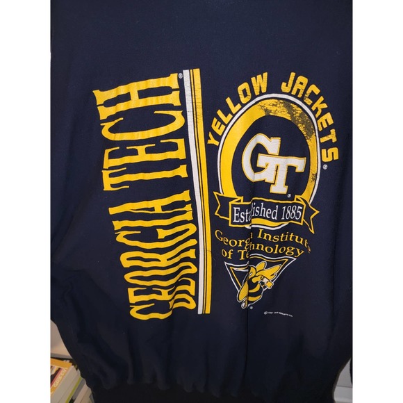 Vintage 1991 Georgia Tech Light Crewneck Sweater - LARGE - Picture 3 of 3